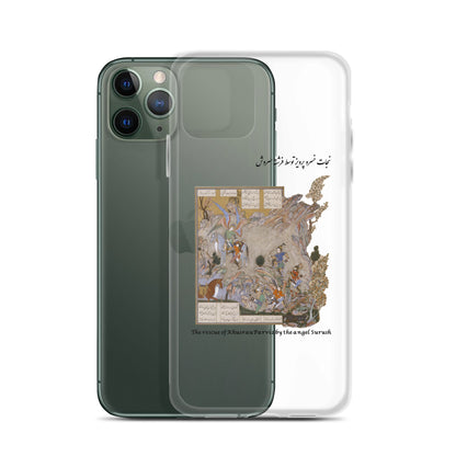 THE RESCUE OF KHUSRAU PARVIZ BY THE ANGEL SURUSH (Shahnameh) iPhone Case | Rangi