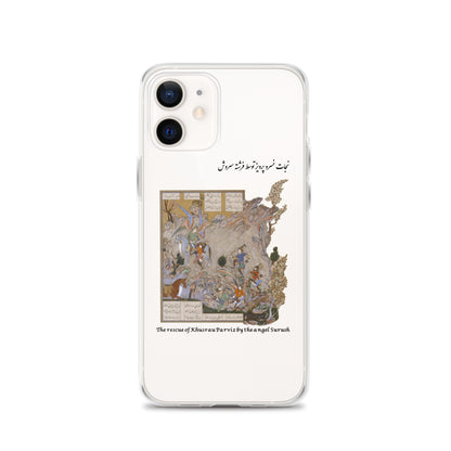 THE RESCUE OF KHUSRAU PARVIZ BY THE ANGEL SURUSH (Shahnameh) iPhone Case | Rangi