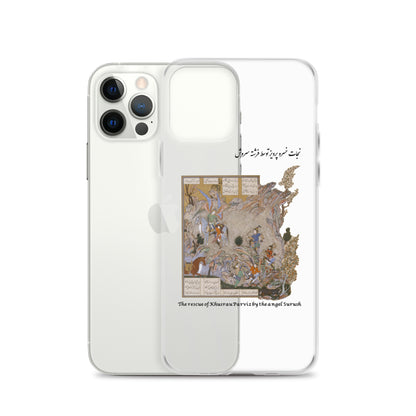 THE RESCUE OF KHUSRAU PARVIZ BY THE ANGEL SURUSH (Shahnameh) iPhone Case | Rangi