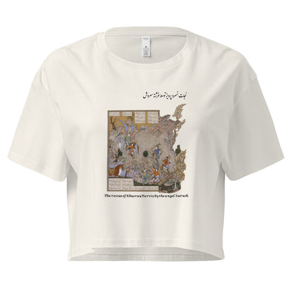 THE RESCUE OF KHUSRAU PARVIZ BY THE ANGEL SURUSH (Shahnameh) Crop Top | Rangi